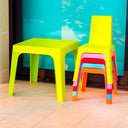 JULIETA CHILDREN'S SET: TABLE AND TWO CHAIRS, RED