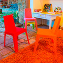 Conjunto infantil julieta mesa y dos sillas rojo