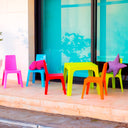 JULIETA CHILDREN'S SET: TABLE AND TWO CHAIRS, LIME GREEN