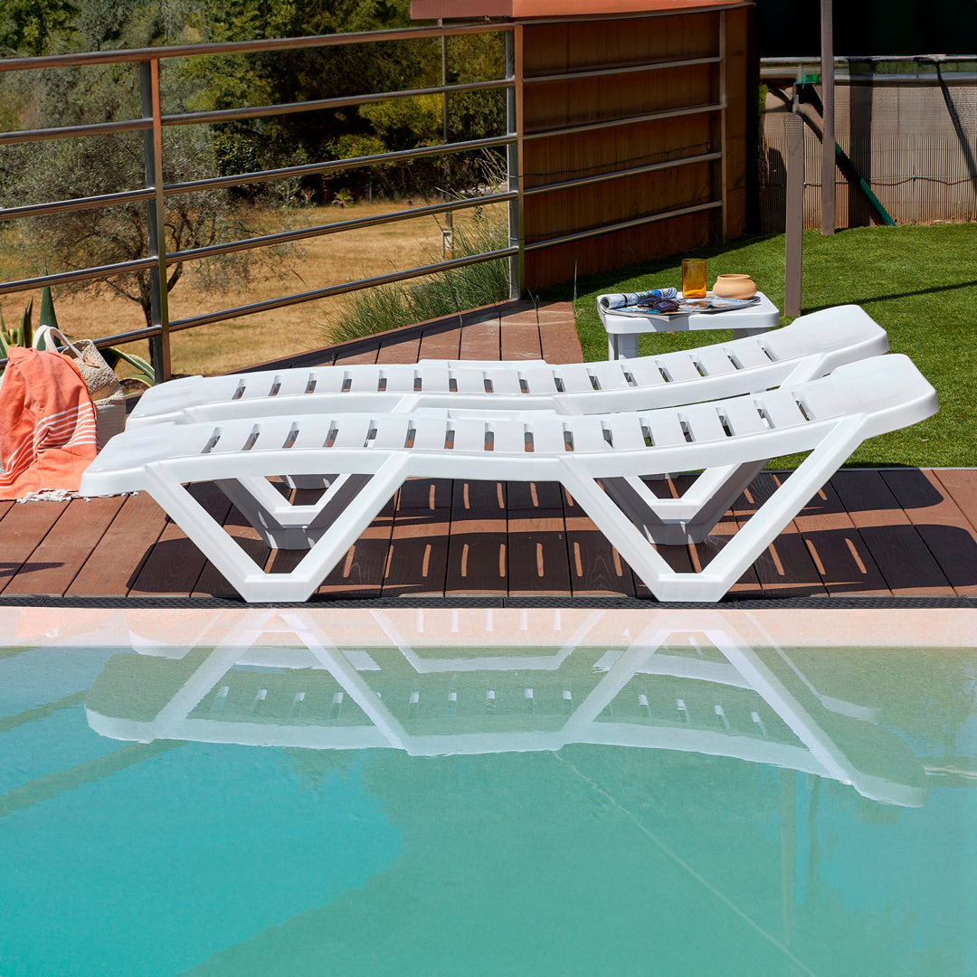 Cojunto master 2 tumbonas y mesa gris antracita