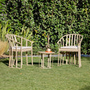 Conjunto de jardín Raff con 2 sillones y mesa en color arena, diseño moderno y elegante para exteriores