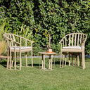 Conjunto raff 2 sillones y mesa blanco