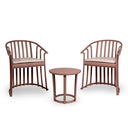 CONJUNTO RAFF 2 SILLONES Y MESA CHOCOLATE