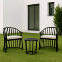 CONJUNTO RAFF 2 SILLONES Y MESA NEGRO