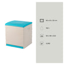 BAÚL RESINA 1 ESTANTE AZUL 60X61X53 CM