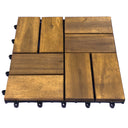 Loseta de plástico click acacia 30x30 cm nortene