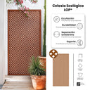 Pack instalación Celosía LOP + 3 Perfiles + kit escuadras MIMBRE
