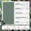 Pack instalación vertical 2 Celosías PVC 18 mm Verde con perfiles y unión