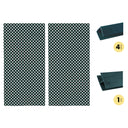 Pack instalación vertical 2 Celosías PVC 18 mm Verde con perfiles y unión