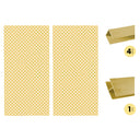 Pack instalación vertical 2 Celosías PVC 18 mm Marfil con perfiles y unión