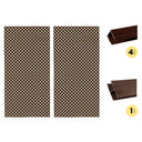 Pack instalación vertical 2 Celosías PVC 18 mm Marrón con perfiles y unión