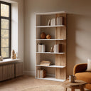 ESTANTERIA LORAS 90X180CM BLANCO ARTIK/ROBLE CANADIAN