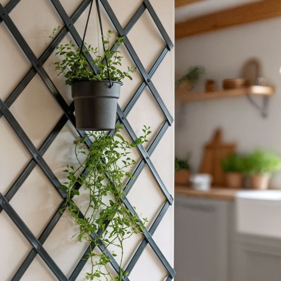 Celosia extensible pvc trelliflex antracita nortene