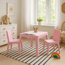 Conjunto infantil julieta mesa y dos sillas fucsia