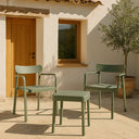 CONJUNTO ALBA MESA Y 2 SILLAS VERDE GRISACEO