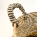 CESTO ASAS FIBRA NATURAL HAMA MARRON NEGRO 