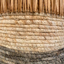 CESTO ASAS FIBRA NATURAL HAMA MARRON NEGRO 