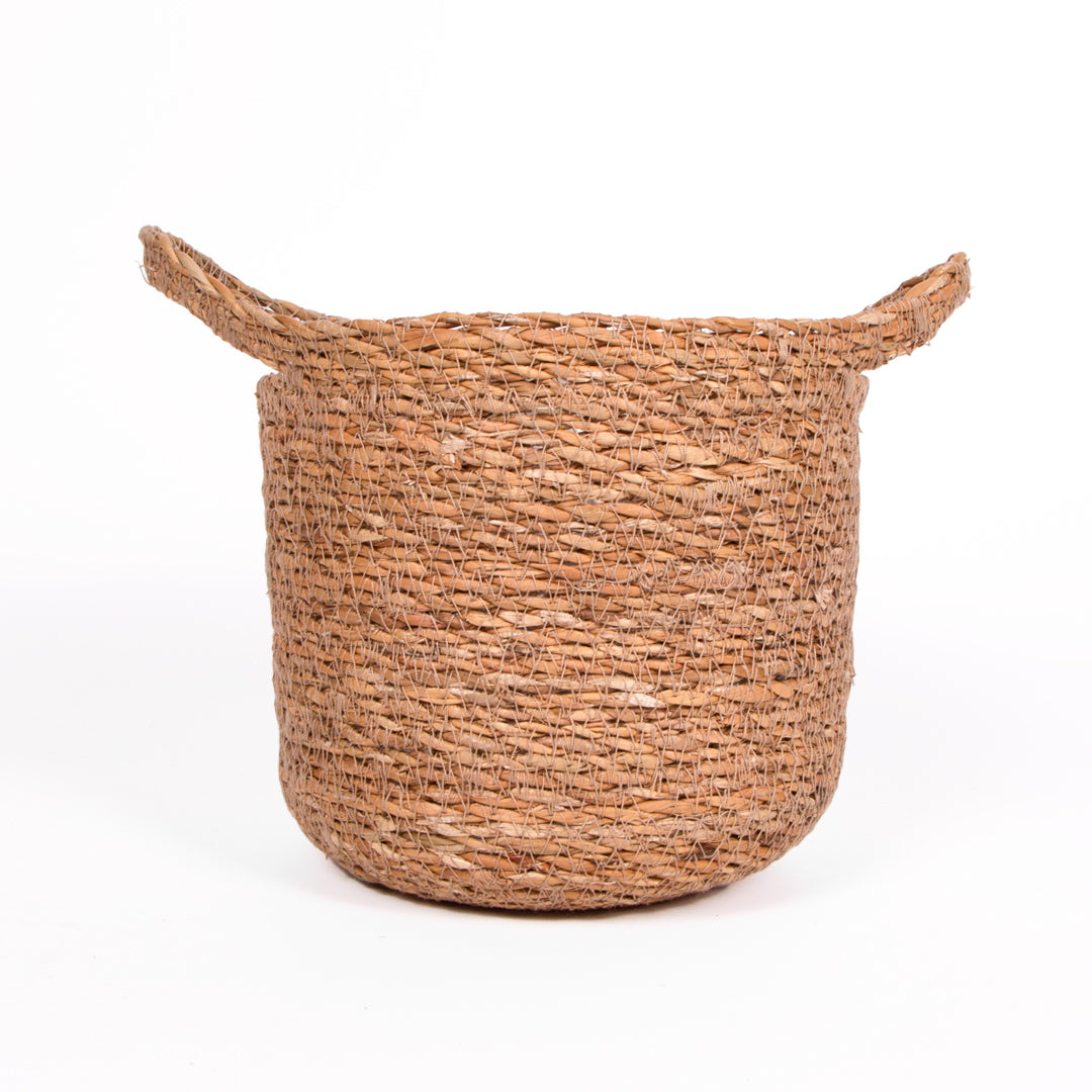 Panier en fibre naturelle Cairo avec anses 27 x 24 x 27 cm