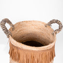 CESTO ASAS FIBRA NATURAL HAMA  MARRON NEGRO 30X32X30 CM