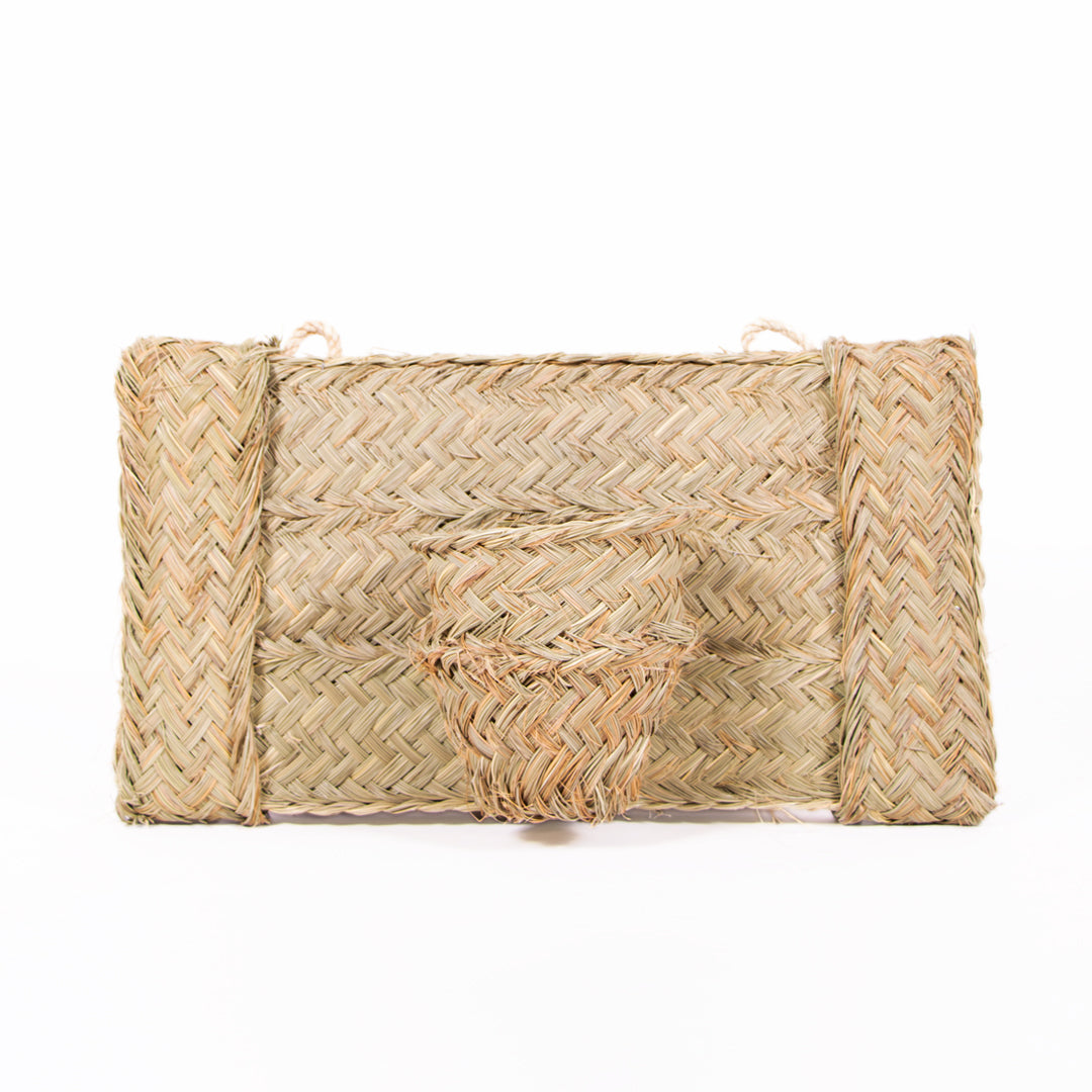 MACETERO HORIZONTAL ESPARTO 1 PLANTA FEZ 24X18X48 CM D&L