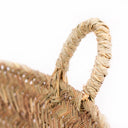 Scaffale in legno di sparto con manici, stile Cannes, 65x50x30 cm, D&L