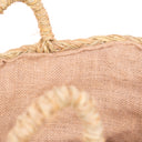 LEÑERO ESPARTO ASAS FORRO SICILIA 55X40X22 CM D&L