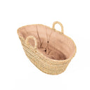 LEÑERO ESPARTO ASAS FORRO SICILIA 55X40X22 CM D&L