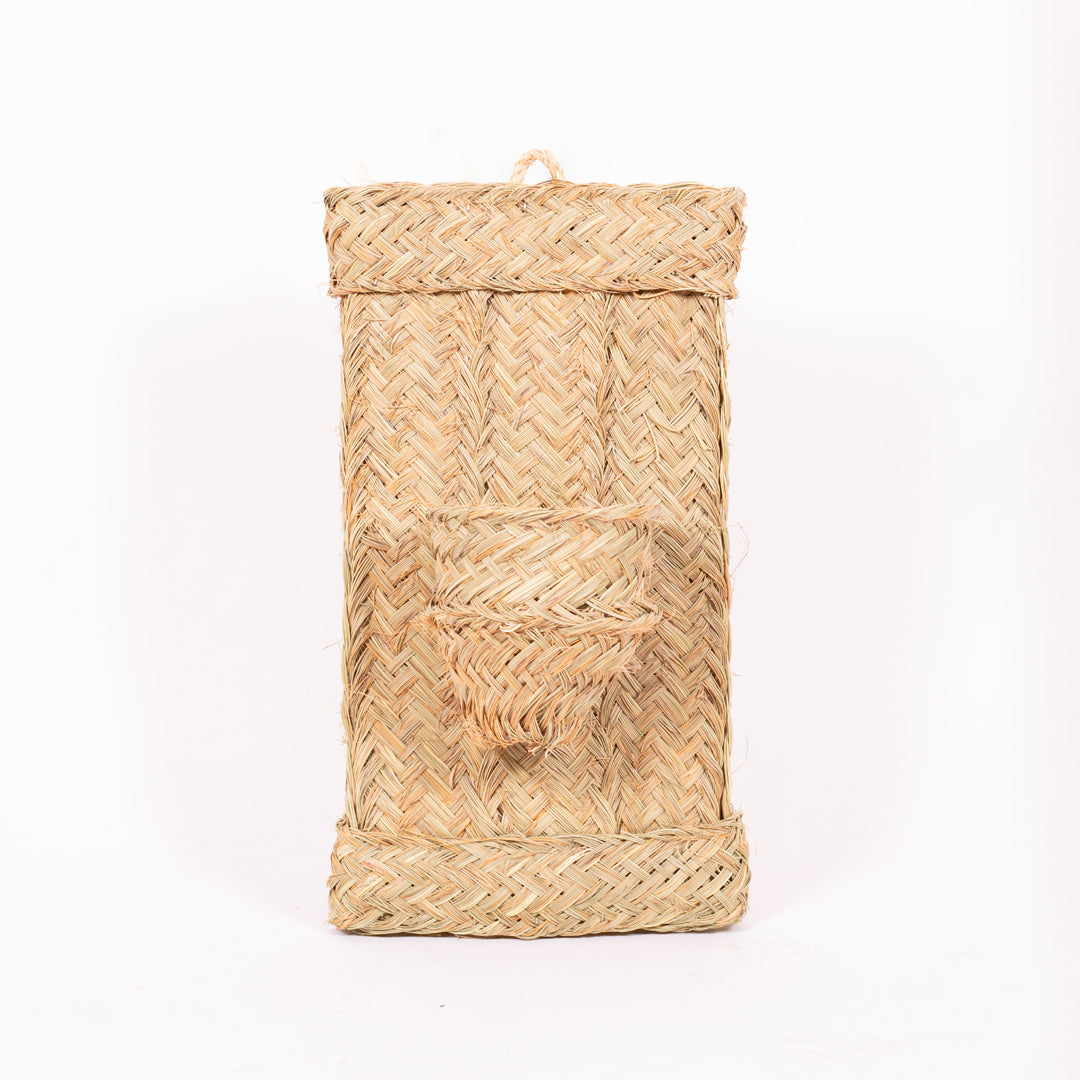 MACETERO VERTICAL ESPARTO 1 PLANTA FEZ 24X18X45 CM D&L