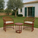 CONJUNTO RAFF 2 SILLONES Y MESA BURDEOS