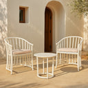 CONJUNTO RAFF 2 SILLONES Y MESA BLANCO