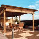WOODEN PERGOLA KIT 4X3.6X2.4 M + POSTS 12X12 NORTENE 