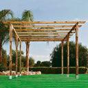 WOODEN PERGOLA KIT 4X3.6X2.4 M + 9X9 POSTS NORTENE 