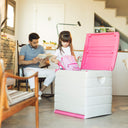 ARMARIO RESINA 1 ESTANTE ROSA 55X38.5X64.5 CM