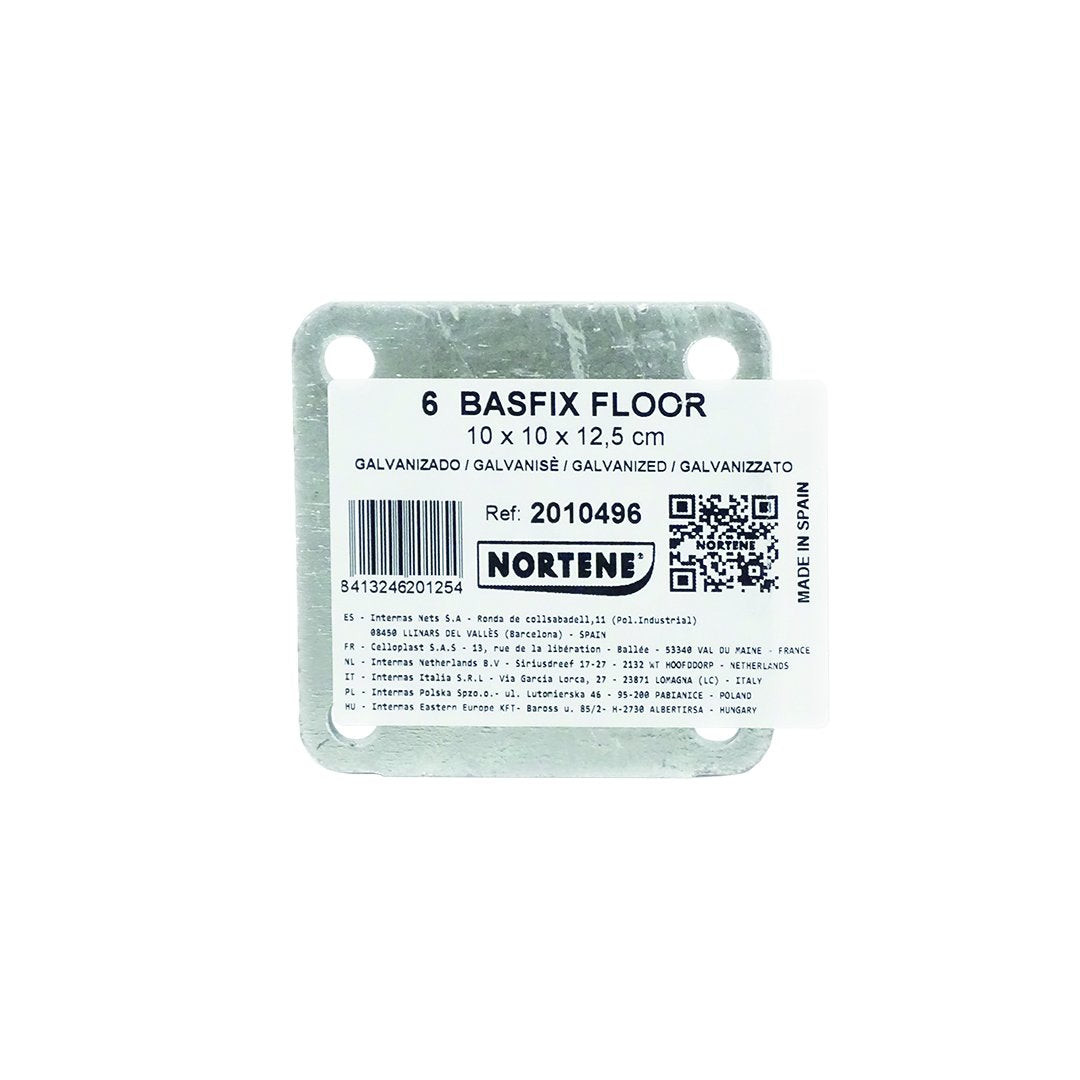 Anclaje suelo para celosia basfix floor 10x10x12.5 cm nortene